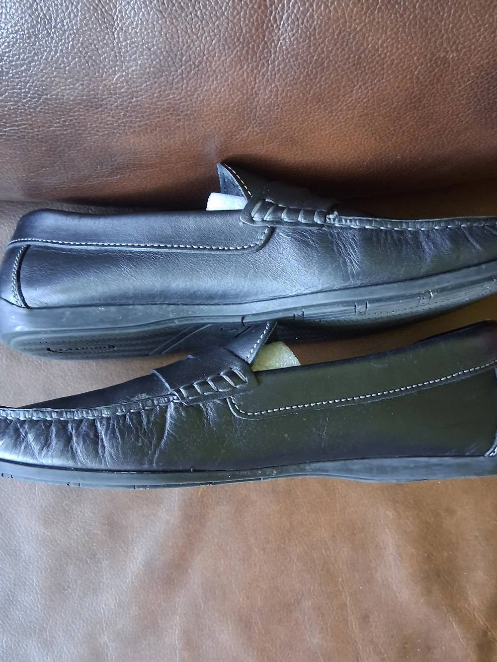 Florsheim Men's Black Leather Penny Loafers Size 10